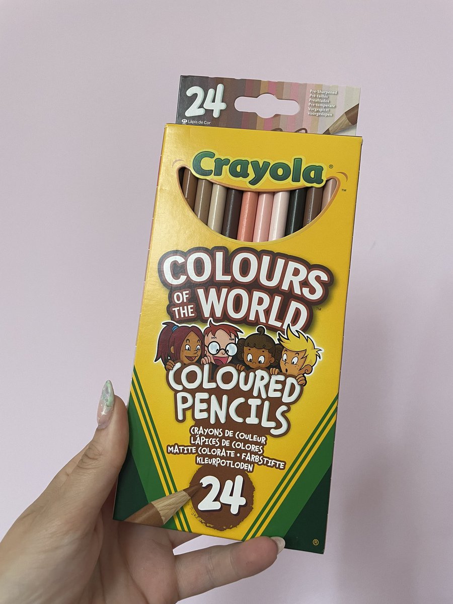 primaryteachew's tweet photo. Finally got my hands on some ‘Colours of the World’ pencils from @Crayola 🥰 such a small way to help make a classroom more inclusive 🖤 https://t.co/9SWRGxGnsT