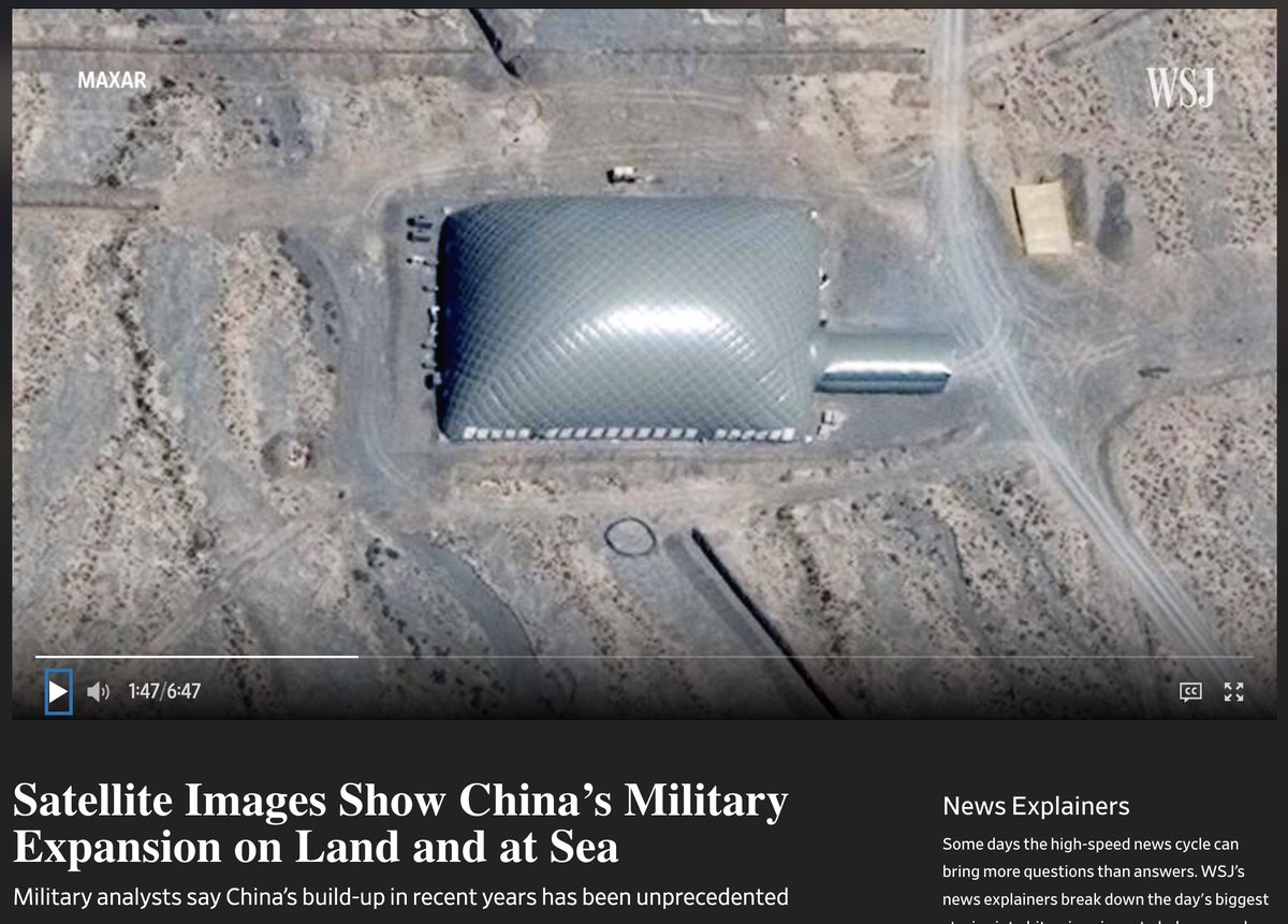 I spoke with Wall Street Journal about China’s nuclear weapons modernization, using satellite images from <a href="/planet/">Planet</a> and <a href="/Maxar/">:)</a> wsj.com/video/series/n…
<a href="/wsjournal/">WallStreetJournal</a>
