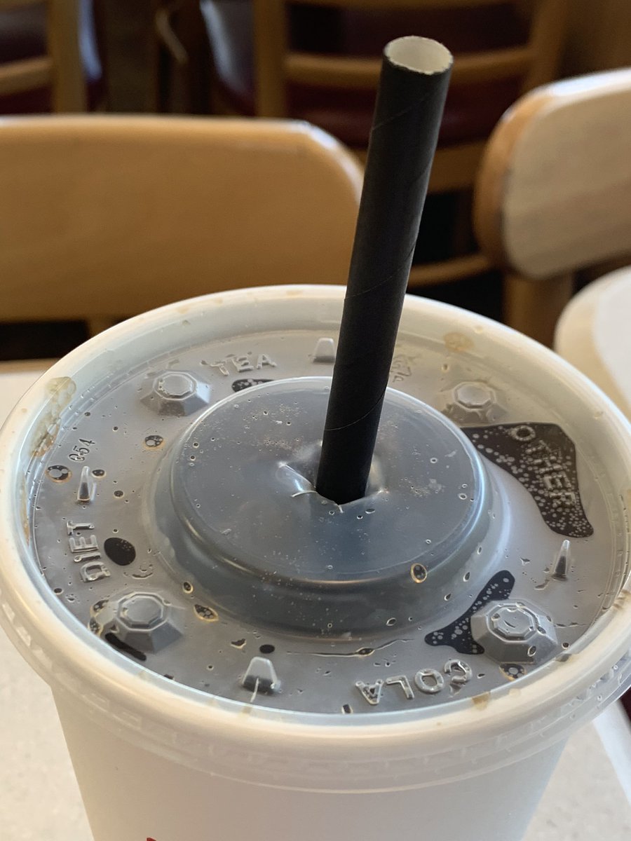 laxworm's tweet image. Does anyone else find it odd that to save the planet I am forced to put my paper straw through my plastic lid? #confusingthings