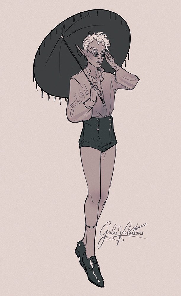 kurocyouART's tweet photo. Essek in high waisted booty shorts though #essekthelyss #criticalrolefanart https://t.co/AsezQ4j90a