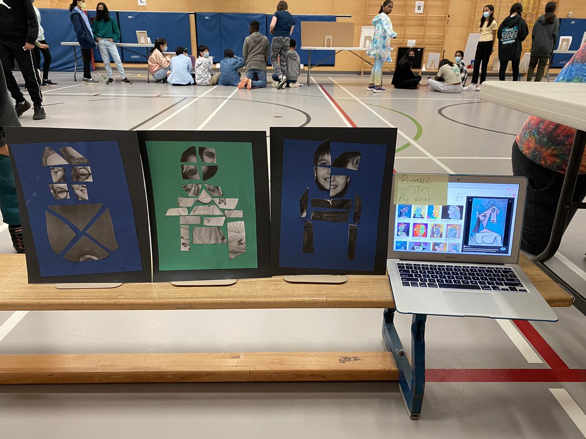 T_Saito1's tweet photo. @coastlearns Art Show! Congratulations to all students, showcasing their talents. @RoslynSundset @Surrey_Schools #proud #sd36learns #sd36tl #inspiration https://t.co/rCNr6GcMlt