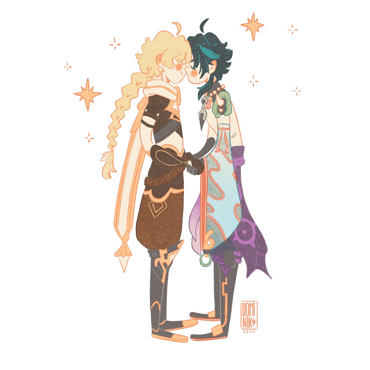 💛💚 #xiaother #xiao #aether #genshinimpact