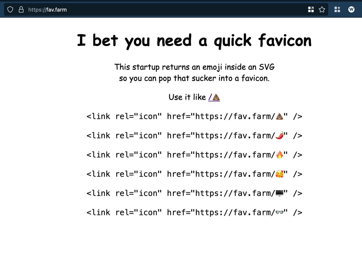 My Emoji-to-svg startup fav.farm now lets you click the example code to copy to clipboard.

Enjoy!