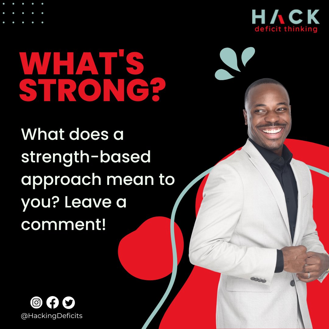 bestrengthbased's tweet photo. What does a strength-based approach mean to you? Leave a comment and be sure to follow &amp; help us grow!
.
.
#deficitthinking #hackingdeficitthinking #hackingdeficits #hackingschooldiscipline #schoolpsychologist #authorsofinstagram #comingsoon #teachers #educators https://t.co/JBu4Rl3MAu