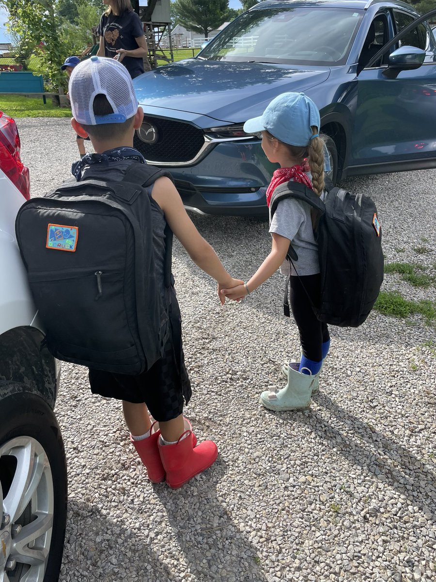 F3Sandbag's tweet photo. Getting the kids rucked up for the first time together! They’ll grow into ‘em eventually, right? 😂 #summercamp @F3Nation @GORUCK https://t.co/4DtYExRE6J