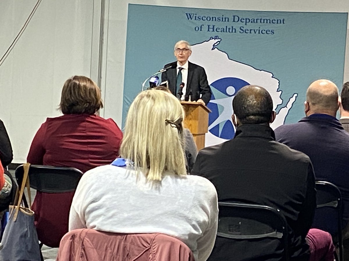 Governor Evers at MKE Southside Health Center to thank SE Wisconsin for working together to respond to COVID-19.
