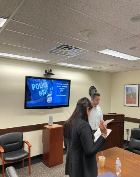Yesterday, Special Agent in Charge Millhollin administered the oath of office to 3 new student interns from <a href="/EndicottCollege/">Endicott College</a>, <a href="/CatholicUniv/">The Catholic University of America</a>, and <a href="/Northeastern/">Northeastern U.</a>. 

Welcome to #HSI New England! We're excited to have you on the team!