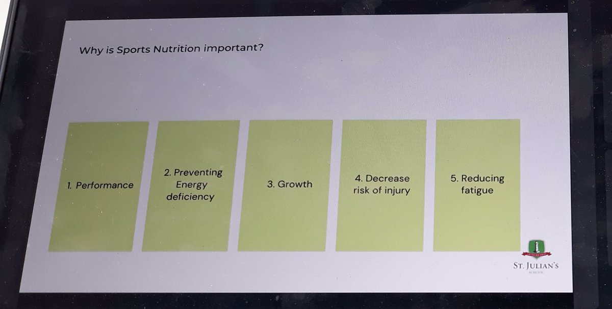 StJuliansPSHE's tweet photo. Another great workshop with “easy to digest” science to backup practical suggestions for supporting our sporting students. #TheJoyOfLearning #PSHE @StJuliansAlumni @StJuliansSport @StJuliansLisbon https://t.co/77lcCgIJB2