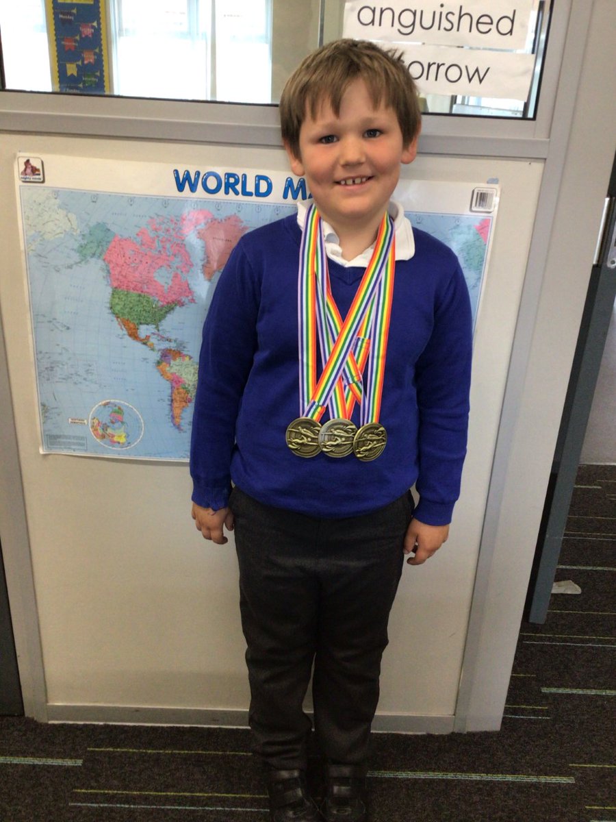 This is Marcus.
He's 6.
He was brave enough to enter his local Under 9 swimming gala. Here's how he got on...

Front crawl: 1st place, Gold🥇
Back crawl: 1st place, Gold🥇
Breaststroke: 1st place, Gold🥇

What an achievement at such a young age!
#WeAreAmbitious #FutureOlympian