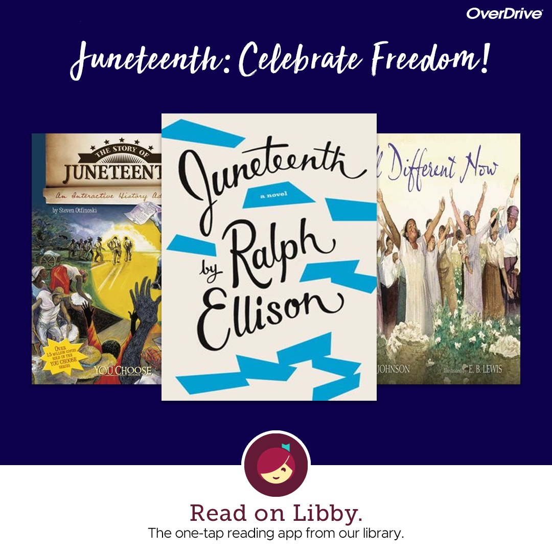 Escml's tweet photo. Did you know...Libby has some great eBooks to inform and in celebration of #Juneteenth!

👉https://t.co/jnKNVBevNB

#eBooks #Free #WithYourLibraryCard @LibbyApp https://t.co/U71ogFO3qb
