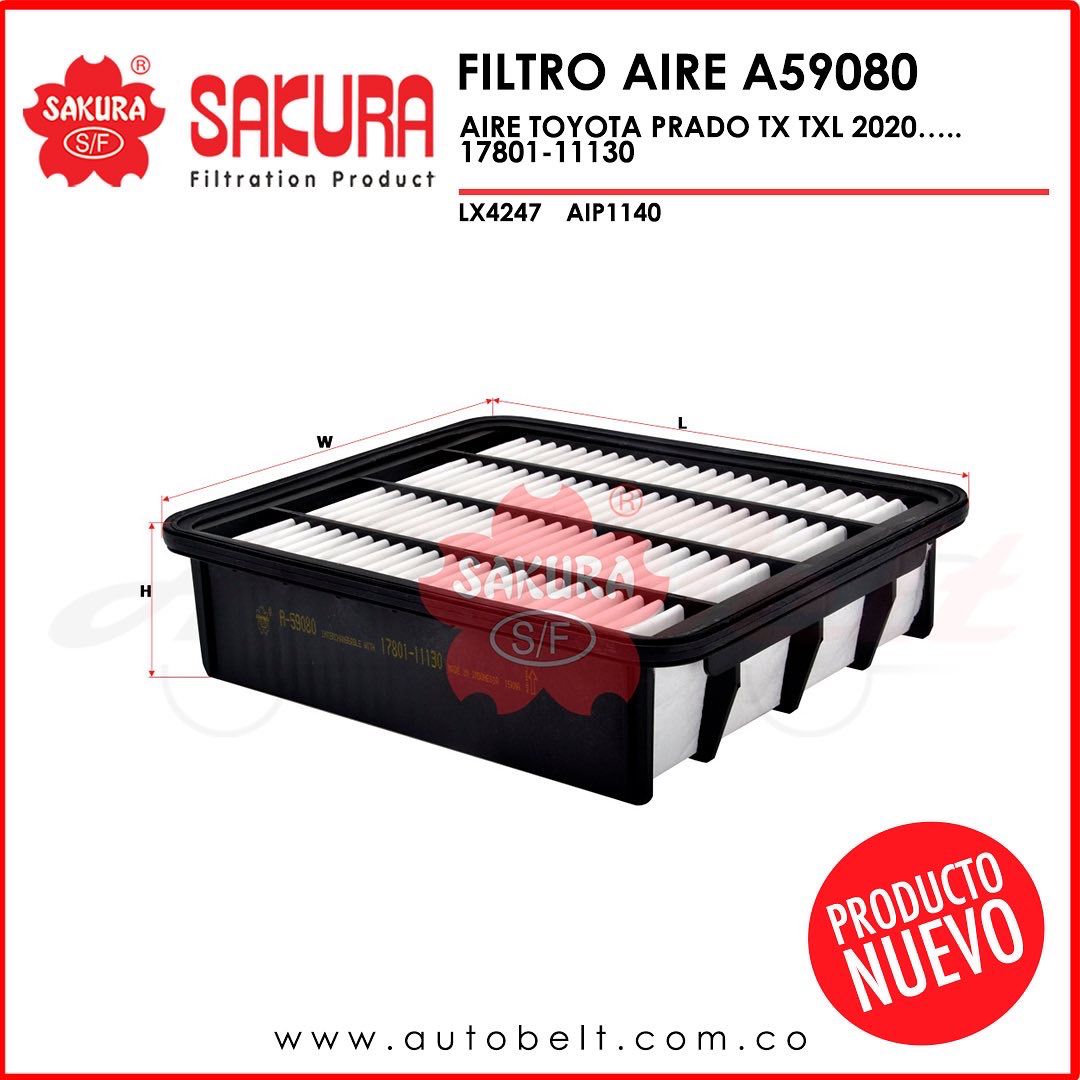 AutobeltL's tweet photo. Nuestro catálogo de filtros Sakura sigue creciendo, 
Una de esas referencias es este filtro de aire para Toyota , tenemos uno de los mejores precios del mercado ¡Utiliza filtro de equipo original , lo mejor para tu motor! 
Sakura A59080 cruce en otras referencias LX4247 AIP1140 https://t.co/QqPxxqJveD