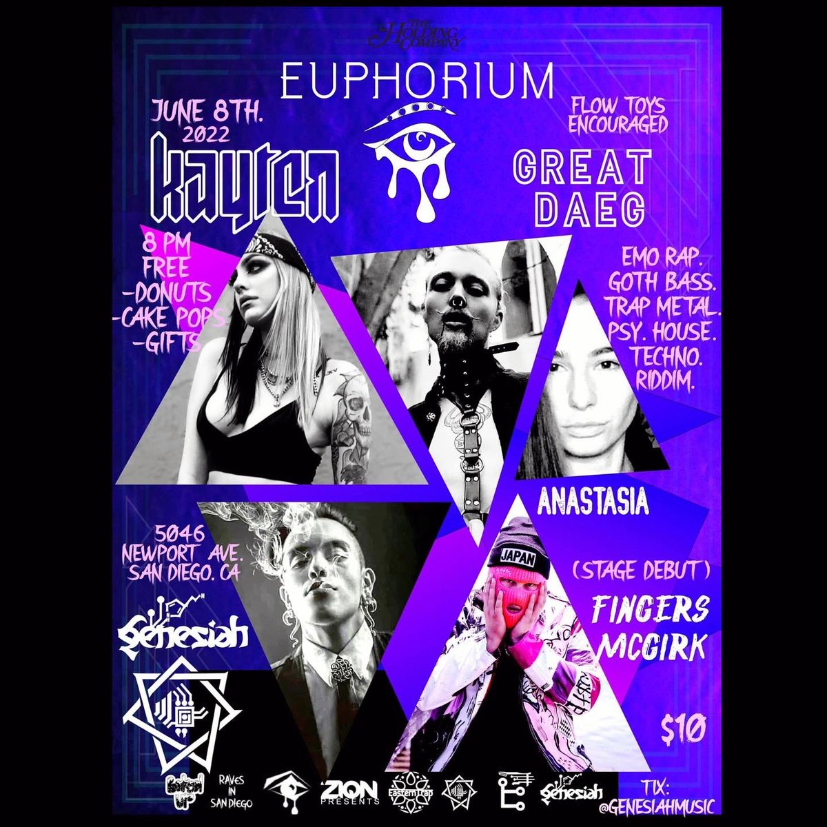 bakedupmgmt_'s tweet photo. We have 2 sweet shows for y’all tonight! 😁 

San Diego - @kaytenofficial will be at The Holding Company for Euphorium hosted by @genesiahmusic 🙌

Dallas - @ogkkai11 will be throwing down at @GreenElephantTX for a Ladies Takeover👯‍♀️

Hope to see y’all on the dance floor 😊 https://t.co/Adc4fjIx1b