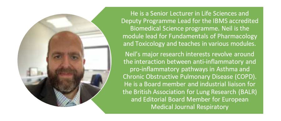 Next up we have Dr Neil Holden #UoLTeamBiomed #BiomedicalScienceDay2022 #AtTheHeartofHealthcare #Asthma <a href="/IBMScience/">IBMS #AtTheHeartOfHealthcare</a>
