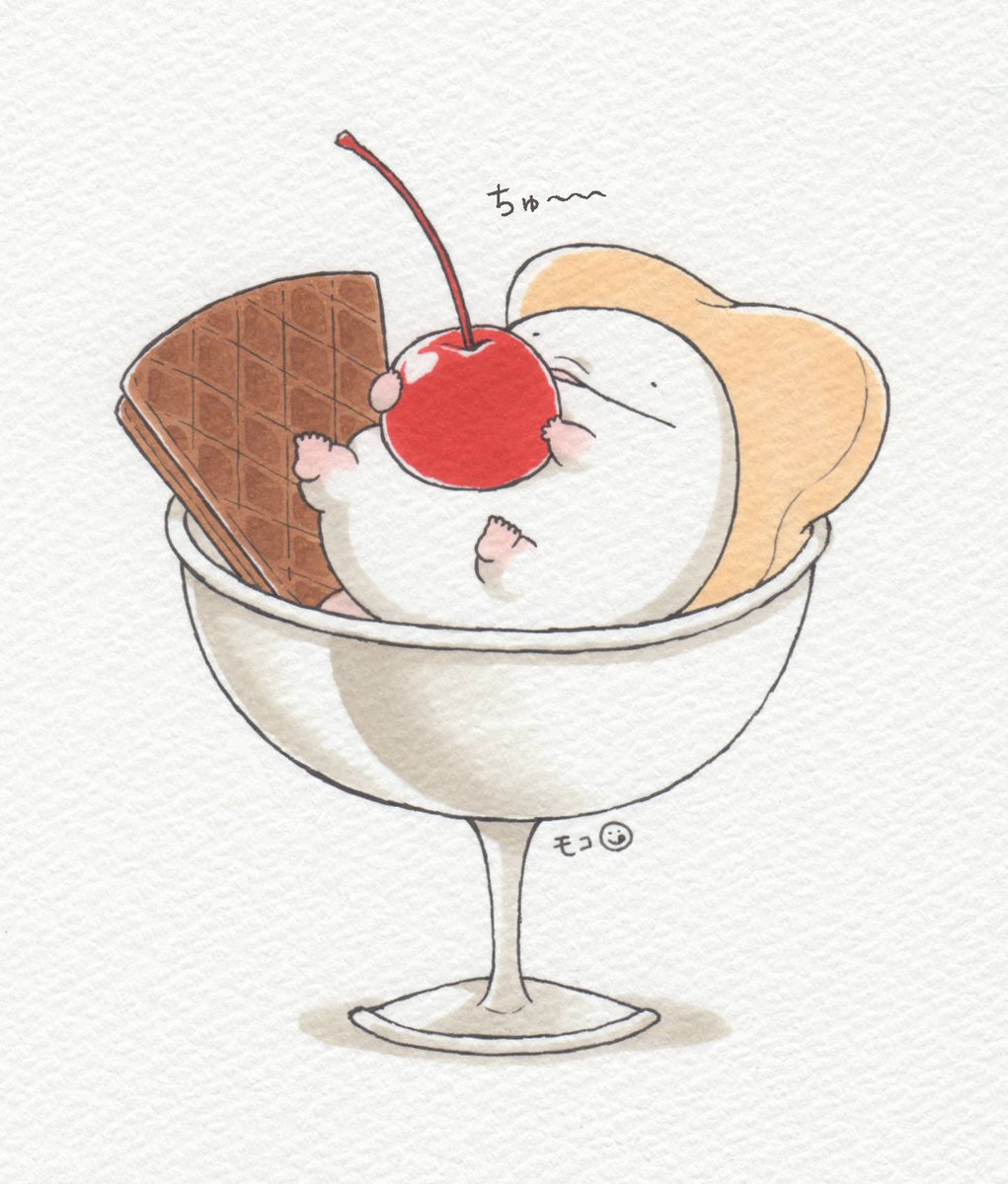 「オオサンショウウオ、ごほうびスイーツになる? 」|モコ@うおマロ漫画更新中です！のイラスト