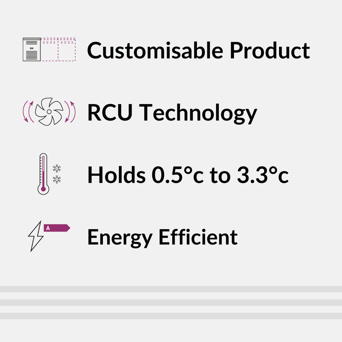 TrueRefrigEMEA's tweet image. Find the right fit with True Refrigeration ❄️

Our counters and undercounters are customisable with a total of 552 different model combinations to choose from! 🥕🦐

#TrueRefrigeration #Undercounters
