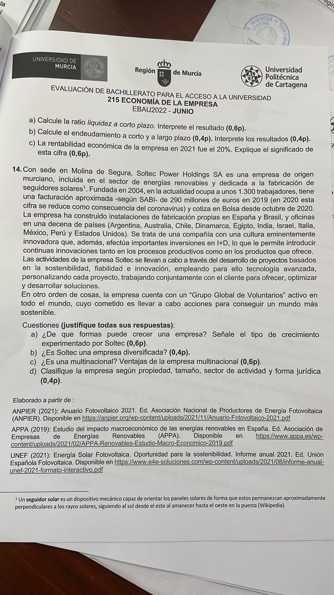 <a href="/IbaiLlanos/">Ibai</a>  y <a href="/SoltecPower/">Soltec</a> deberían unirse no solo por ser ambos protagonistas del examen de #EBAU de Murcia de este año.
¿Alguna idea? <a href="/IbaiLlanos/">Ibai</a>, ¿quieres invertir en energía limpia?
