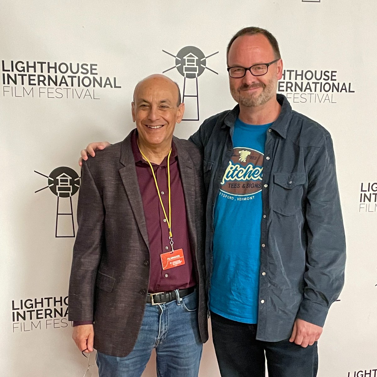 Amazing time @LighthouseFilm w collaborator @stevelichtenste and our new short comedy drama AARON WITH TWO A'S! Thanks so much for having us! Stay tuned for more festival news! #aaronwithtwoas #comedy #drama #dramedy #shortfilm #liff2022