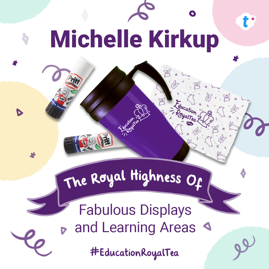 👑@MrsKirk1980 IS The Royal Highness of Fabulous Displays and Learning Areas 😍

Joanne (<a href="/jocrisps/">Joanne Hayes</a>) says Michelle's "always getting compliments on her displays! She's really creative &amp; puts a lot of effort into everything she does"

One word. Fabulous! #EducationRoyalTea