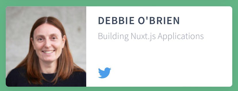 Having a blast at the VueConf2022.
Learning Nuxt.js ✊🏼
<a href="/vueconfus/">Vueconf.US</a> <a href="/nuxt_js/">Nuxt</a> <a href="/debs_obrien/">Debbie O'Brien</a>