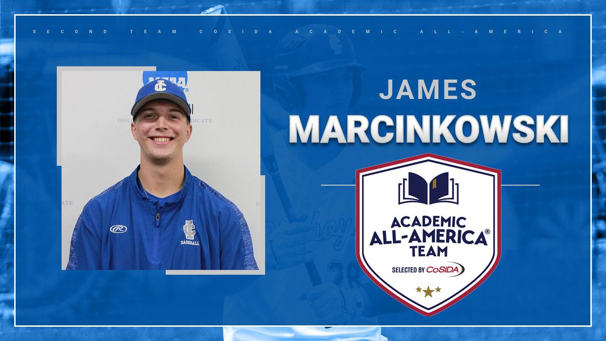 BB| Congratulations to James Marcinkowski on being named Second Team CoSIDA Academic All-America!! #GoBlueboys #ICAthletics
bit.ly/3Q77RKv