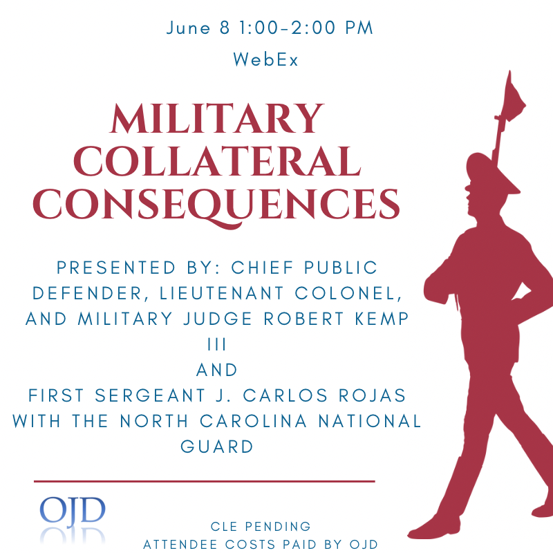 NCOJD's tweet photo. Todays the day! 15 more minutes until our Military Collateral Consequences CLE! 

Want to join? Register here: https://t.co/OVoodGVulv https://t.co/eaPgN3dYI2