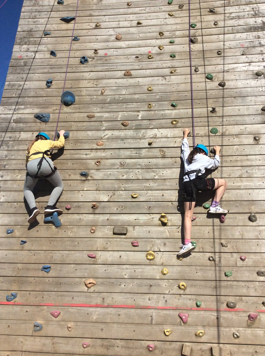 Zip wire and climbing wall. We’ve had such a busy day!