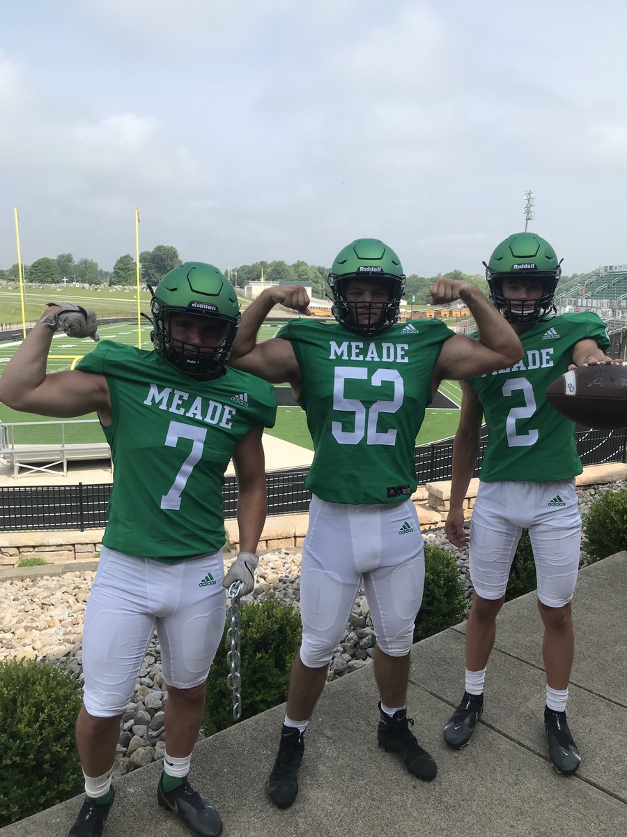 MeadeFB's tweet photo. New home uniforms!! https://t.co/AqJu1bv2jm
