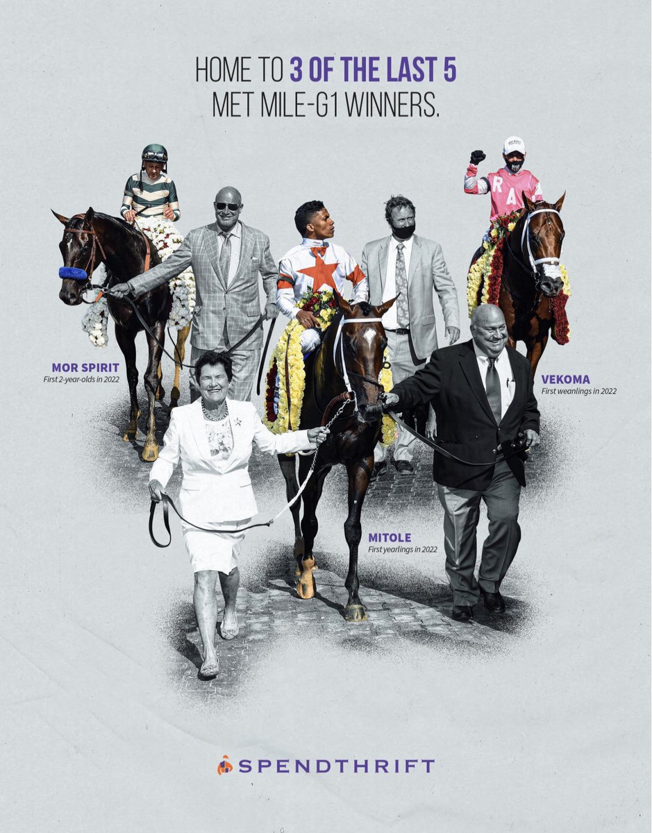 theTDN's tweet photo. . @spendthriftfarm is home to three of the last five GI Met Mile winners. https://t.co/9kSPYQ4lxr