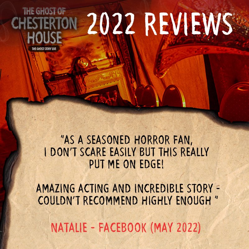 Another amazing review from a recent survivor! Come and see what all the fuss is about...

ghostroom.co.uk and pre-book if you dare!