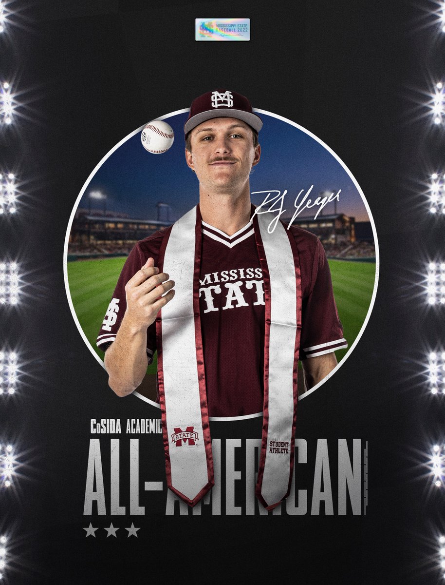HailStateBB's tweet photo. 𝐑𝐉 𝐘𝐞𝐚𝐠𝐞𝐫: An All-American both on the field 𝗔𝗡𝗗 in the classroom! ⚾️➕📚

📰: https://t.co/GzaL4vnQGt

#HailState🐶 | @rj_yeag1 https://t.co/7NSOElCkI9