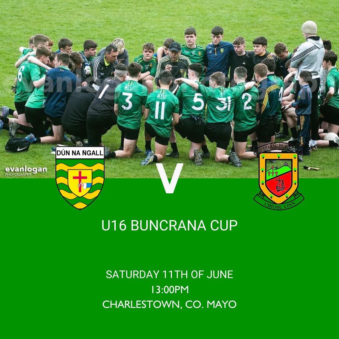Weekend fixtures for our U14, U15 and u16s!!
The boys have been putting in a lot of hard work and dedication to date. Why not get behind them and  show the boys some support💚 

📸Evan Logan

@officialdonegalgaa