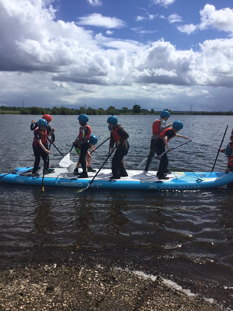 stjosb30school's tweet image. Having a great time on the giant paddle board. They were challenged to all stay on...unfortunately they failed and may have got just a little wet! All safely on dry land now though!