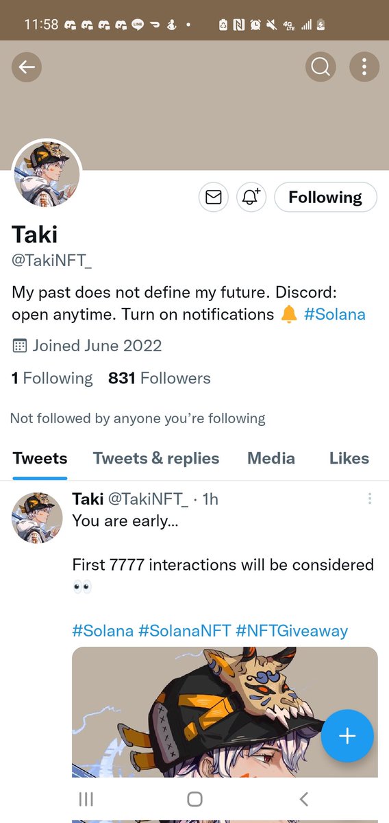 mickeyg54's tweet photo. @TakiNFT_ Lfg! https://t.co/9xNMYJJ5Vf