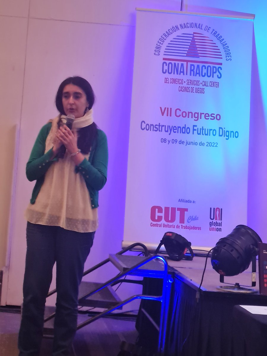 Ahora María Elisa Quinteros, Presidenta Convención Constitucional en el Congreso Nacional Conatracops #ConstruyendoFuturoDigno