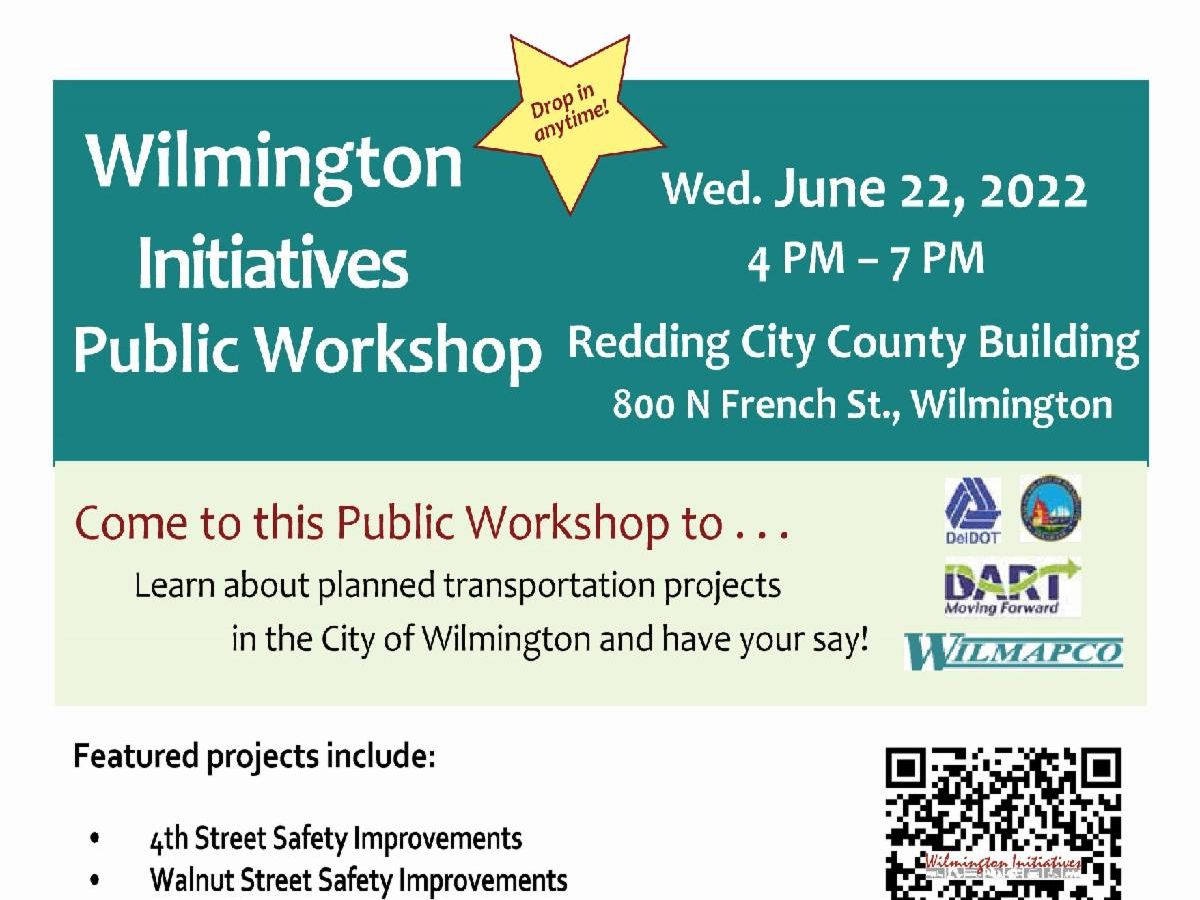 You are invited to attend a public workshop in the City of Wilmington to learn about and have your say in several planned transportation projects.
conta.cc/3H3j5LM