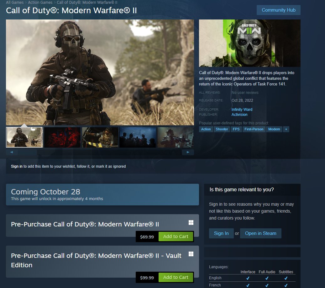 Call of Duty®: Modern Warfare® II on Steam