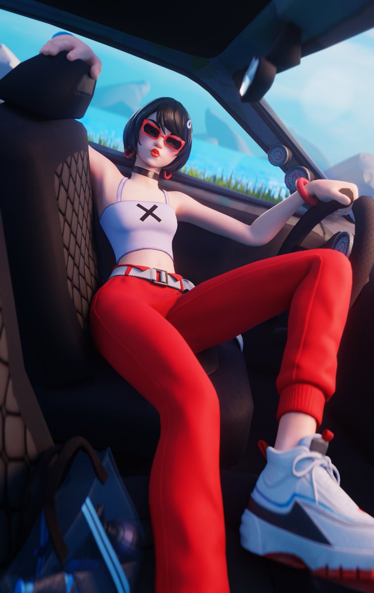 slothcel's tweet image. just ride, just vibe 💕🎶 #Fortnite