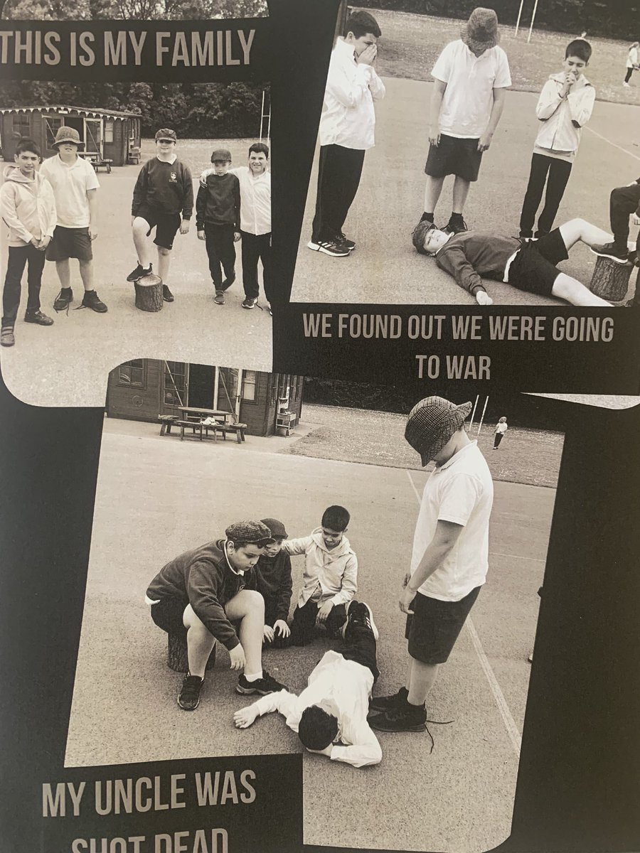 gilwern_school's tweet photo. We have launched the next part of #waywayback by exploring the Great Wars. #GilwernYear5 and #GilwernYear6 used facial expressions and body language to show possible emotions felt during WWI after looking at βArchieβs Warβ scrapbook #expressivearts #ethicalinformedcitizens https://t.co/FCCgbMjOQw