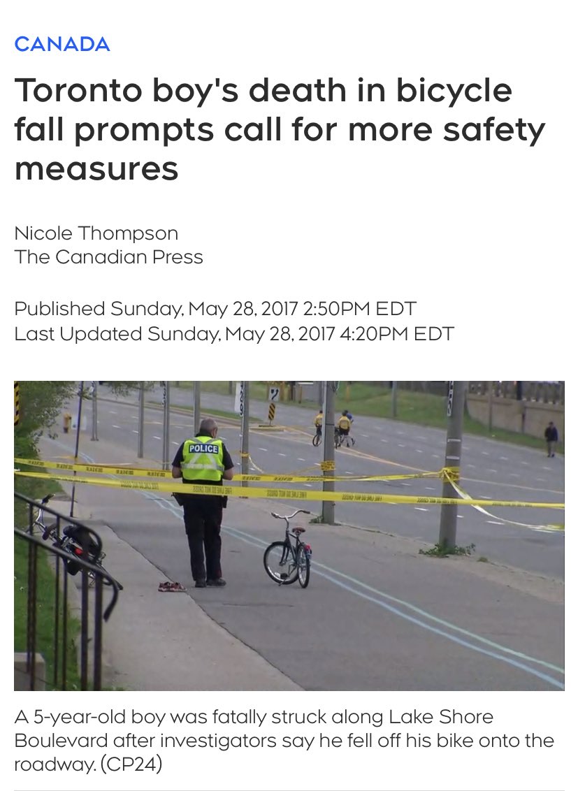 <a href="/RegionWaterloo/">Region of Waterloo</a>
Please don’t wait for a child to die before you add a barrier between Weber St and the <a href="/SpurLineKW/">@SpurLineKW</a> 
I have been on edge while riding this trail section south of Wilhelm since my nearly 11yo started riding 7 yrs ago.

I don’t want anyone in these headlines, do you?