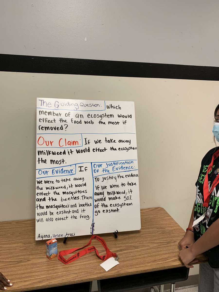 Self_Taught_Sci's tweet photo. Which member would affect an ecosystem the most if removed? We investigated this using @ArgumentDriven Inquiry! #MyIrvingISD #ScienceSummer https://t.co/MQXT5eIK4B
