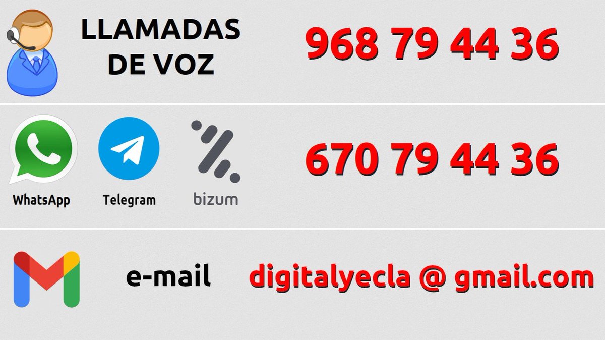 CONTACTA CON NOSOTROS #NOVEDAD Ya disponemos de #Bizum