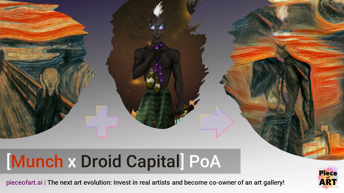PieceOfArtAI's tweet photo. Congrats @droidcapital for minting out! Great project!

Love my droid and what do you think about this artistic interpretation? [Munch x Droid Capital] PoA! 

More @ Discord: https://t.co/lnkMamzzFr | https://t.co/IYC8AIUYa1

#nft #nfts #nftart #PoA #artevolution #droidcapital https://t.co/eqswy8Ul7u