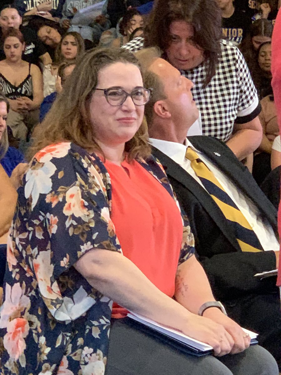 AInfanteGreen's tweet photo. RI 2023 Teacher of the Year!!! Lisa Leaheey! Go North Providence Cougars! https://t.co/ouShXeMbm5