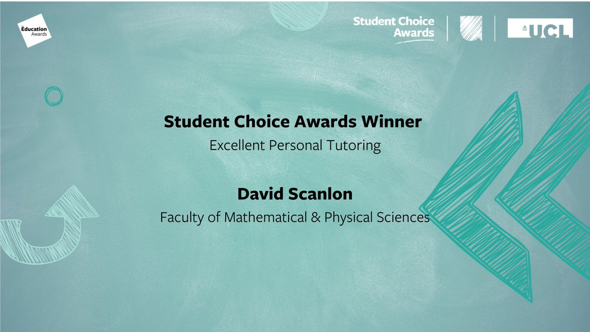 The Student Choice Award for Excellent Personal Tutoring goes to...David Scanlon

#UCLEducationAwards2022