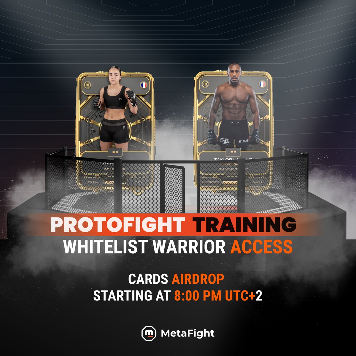 MetaFightOff's tweet photo. 🥊 Whitelist Warriors have now access to ProtoFight!

Go to https://t.co/fAgyukujP3 to join a league!

To celebrate this, we offer you:

🎁 1 x  ProtoFight Pass

To participate:
✅ RT
✅ Follow @MetaFightOff

Good luck!

#ProtoFight #MetaFight https://t.co/ZjvnIo9PGC