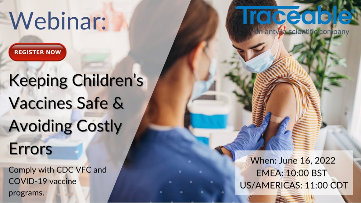 Register to our webinar titled "Complying with CDC Vaccines for Children and COVID-19 vaccine programs’ storage and transport guidelines" here: lnkd.in/gRwC9Hwh