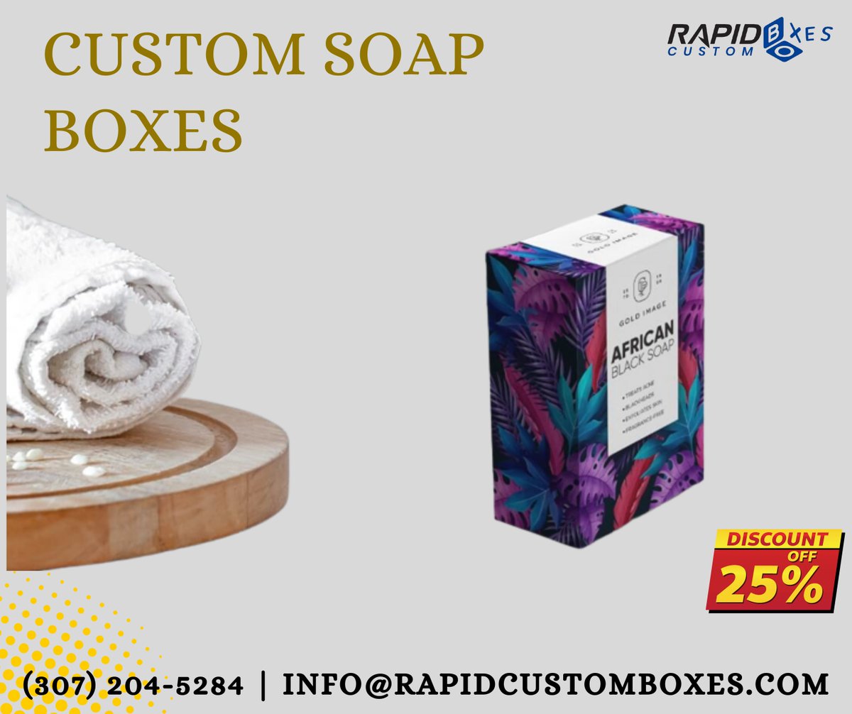 rapidcb's tweet image. Check out our large variety of custom soap boxes! We offer top-quality soap packaging in any shape.

📦 bit.ly/3x8NvI4
📧 info@rapidcustomboxes.com
📞 (307) 204-5284

#RapidCustomBoxes #CustomBoxes #CustomPackaging #cosmeticbrands #cosmeticproducts #productpackaging