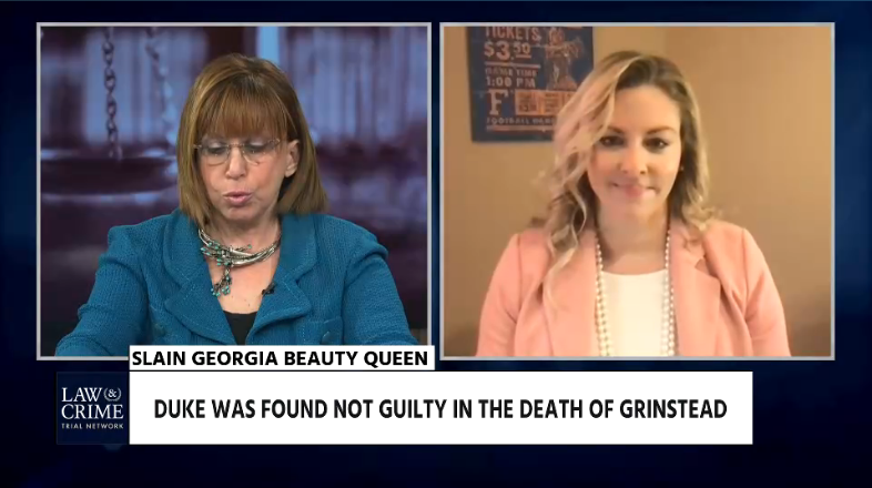 cathyrusson's tweet photo. NOW: #RyanDuke's attorney @AshleighMerchan on @LawCrimeNetwork with @KenneyBaden talking about the acquittal and new indictment. #TaraGrinstead https://t.co/TYn9bpBzPL