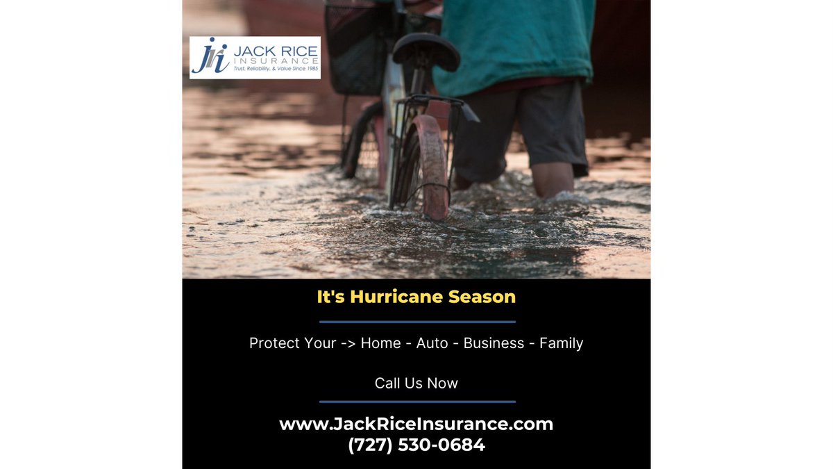 jriceins's tweet photo. It's Hurricane Season
Protect Your Home, Auto, Business, and Family
Contact Us Now for Your Free Quote:
https://t.co/qS1X16FCRg
727-530-0684

#homeownersinsurance #rentalinsurance #insurance #insurancebroker #autoinsurance #floodinsurance  #businessinsurance https://t.co/zucgsveO5i