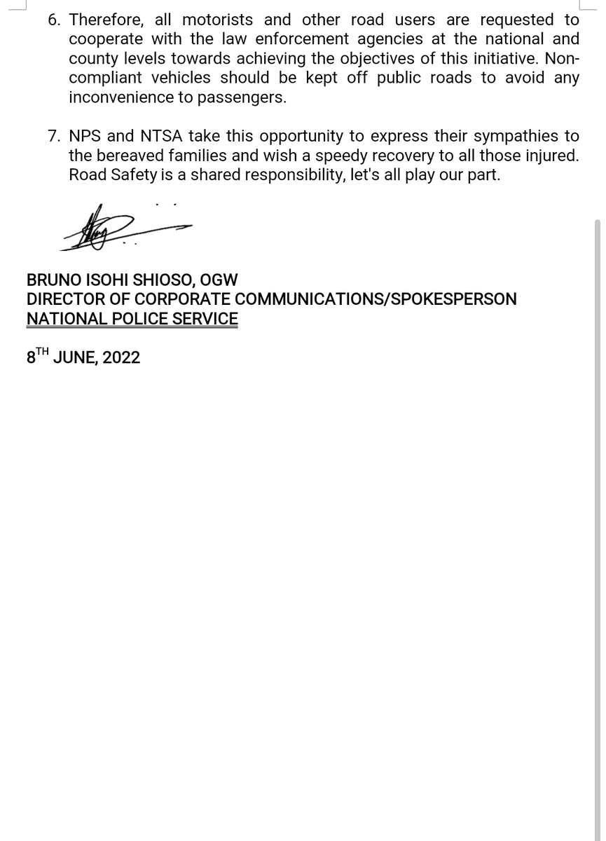 NPSOfficial_KE's tweet photo. Press Statement on enhanced traffic crackdown https://t.co/GXSfkhDOiQ